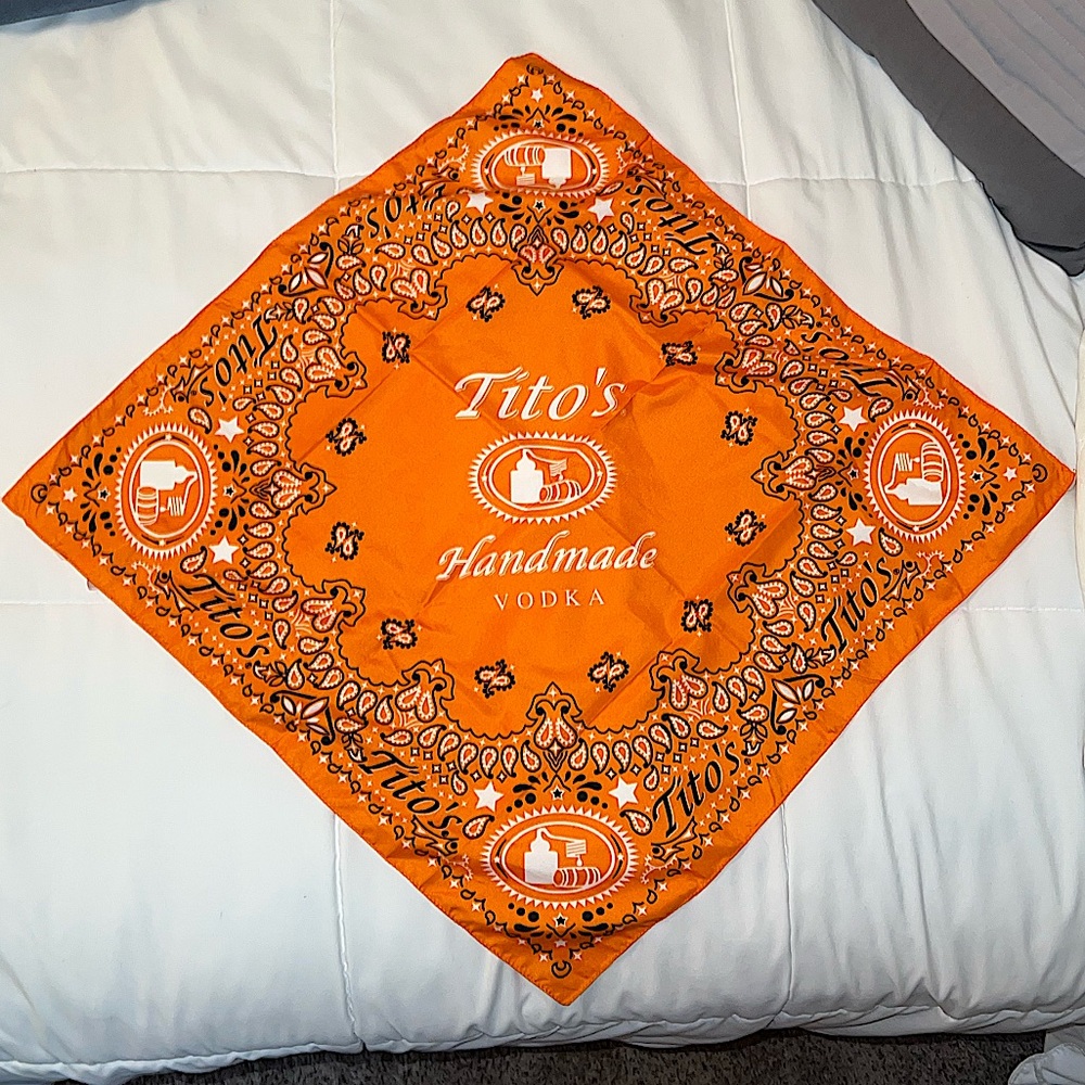 Tito’s Vodka bandanna | Orange & Black